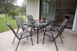 Zestaw ogrodowy KRETA Komplet stół i 6 krzeseł | Meble do jadalni na tarasie