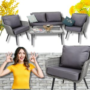 Zestaw Mebli Ogrodowych Malmo – Elegancka Aranżacja Tarasu i Ogrodu Technorattan