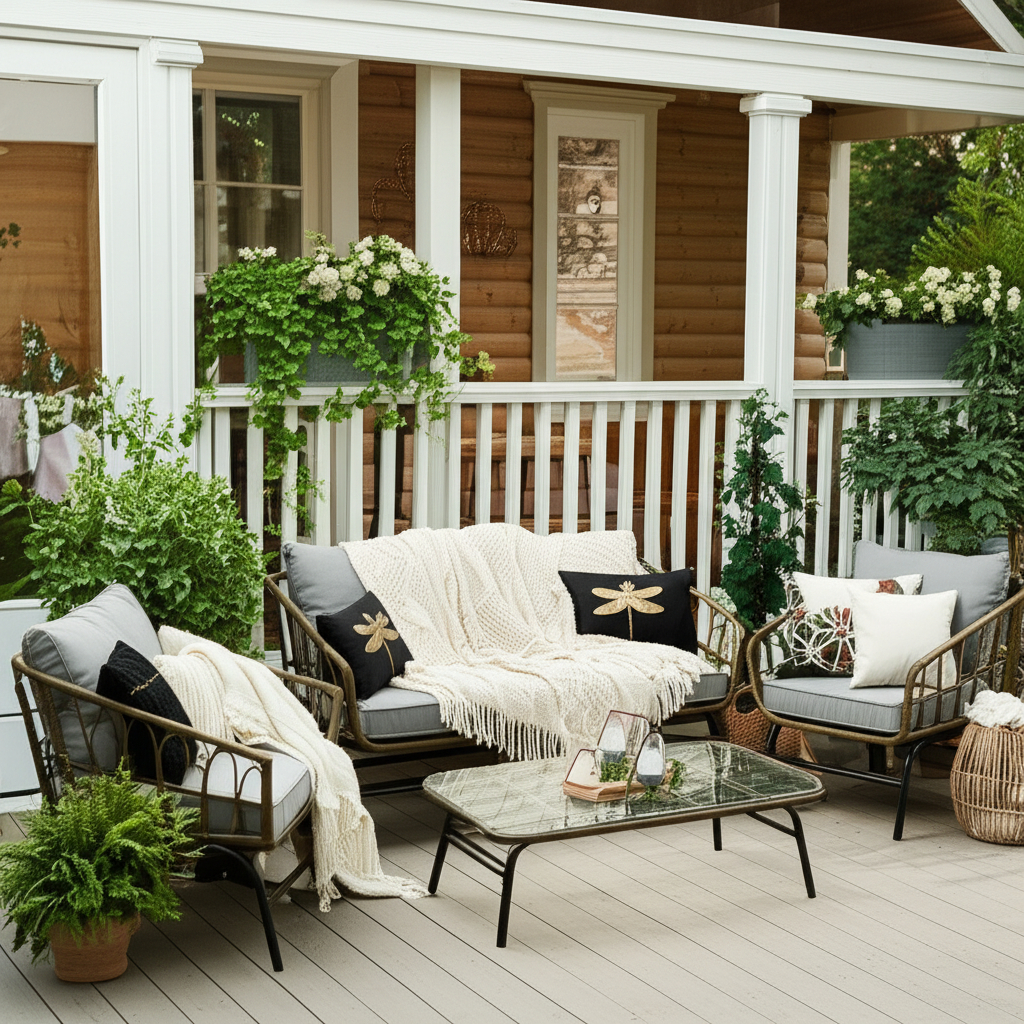 Meble ogrodowe MADERA Komplet dla 4 osób – meble technorattanowe Klementynka - obrazek 2