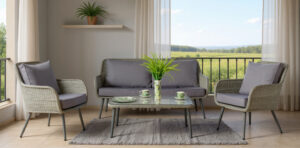 Zestaw Mebli Ogrodowych Malmo – Elegancka Aranżacja Tarasu i Ogrodu Technorattan