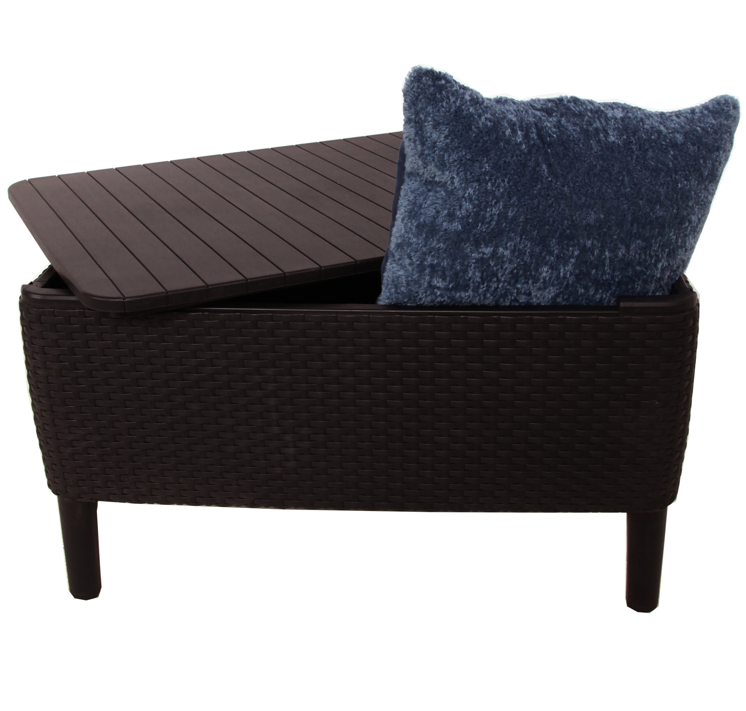 Stolik ze schowkiem SALEMO brąz