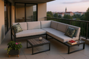 Premium Narożnik Ogrodowy Aluminiowy na taras Majorka 5 os JAKOŚĆ