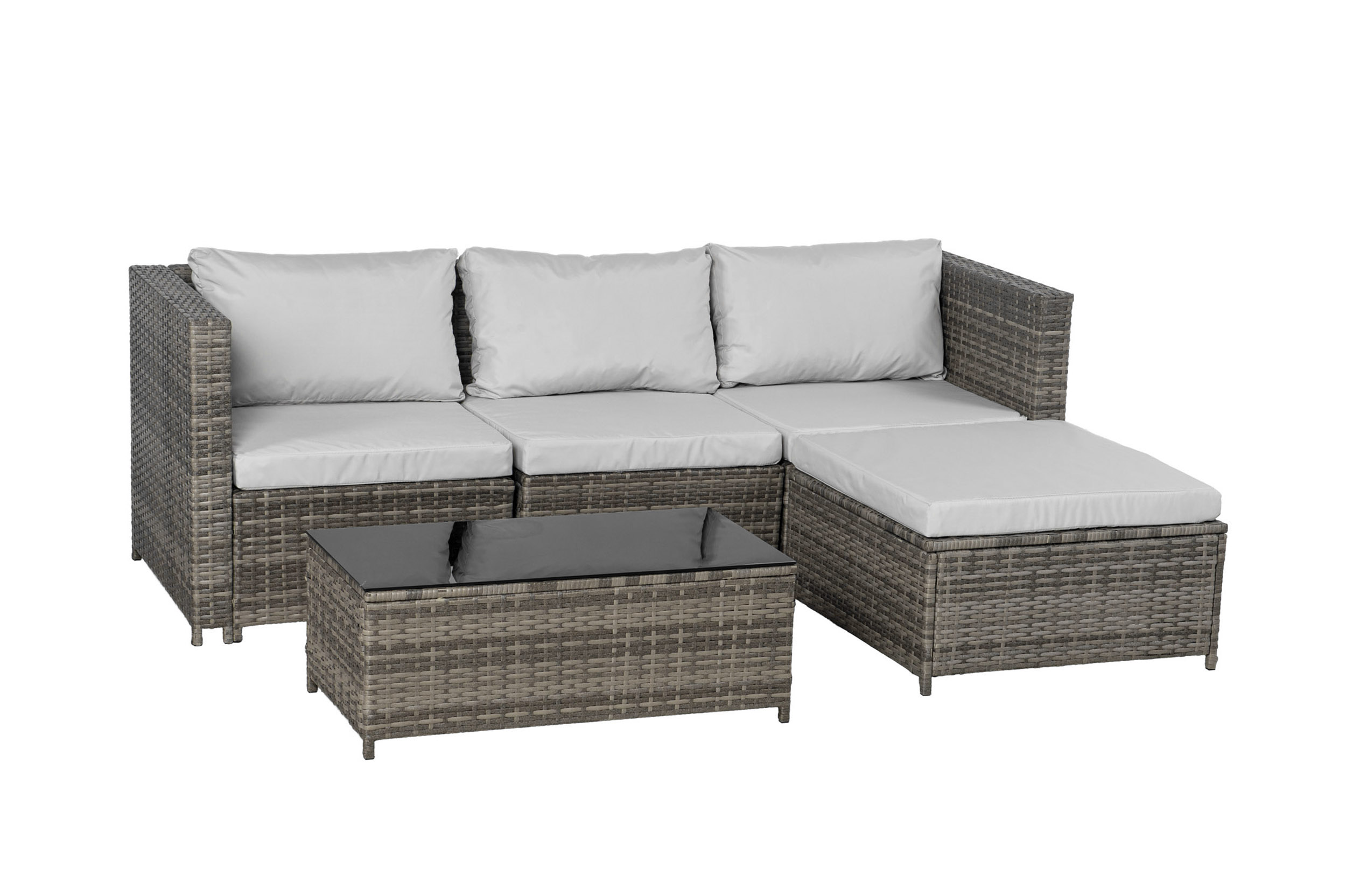 Narożnik ogrodowy BOSTON zestaw mebli ogrodowych technorattan 5 el MODUŁOWY - obrazek 7