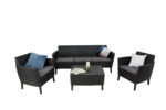 Meble ogrodowe SALEMO grafit komplet 5os
