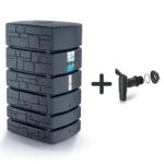 Deszczownica Zbiornik na deszczówkę TOWER STONE 500L- antracyt + podstawowy kran