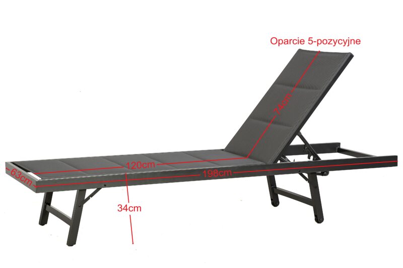 Leżak Ogrodowy na Basen SANTORINI Wygodny MOCNY - obrazek 11