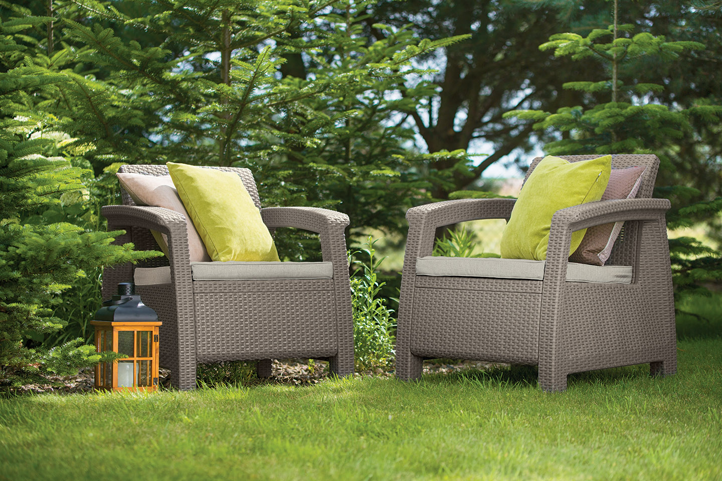 Fotele ogrodowe cappuccino CORFU DUO