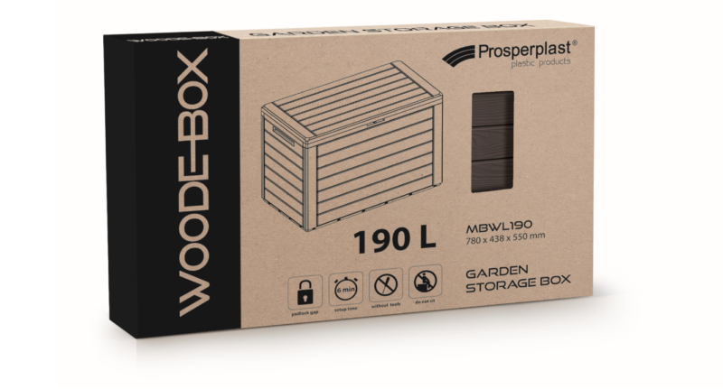 Skrzynia ogrodowa WoodeBox 190L Antracyt - obrazek 4