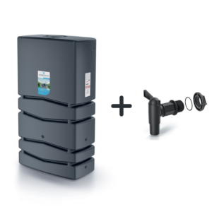 Deszczownica Zbiornik na deszczówkę AQUA TOWER 350 l antracyt + kran