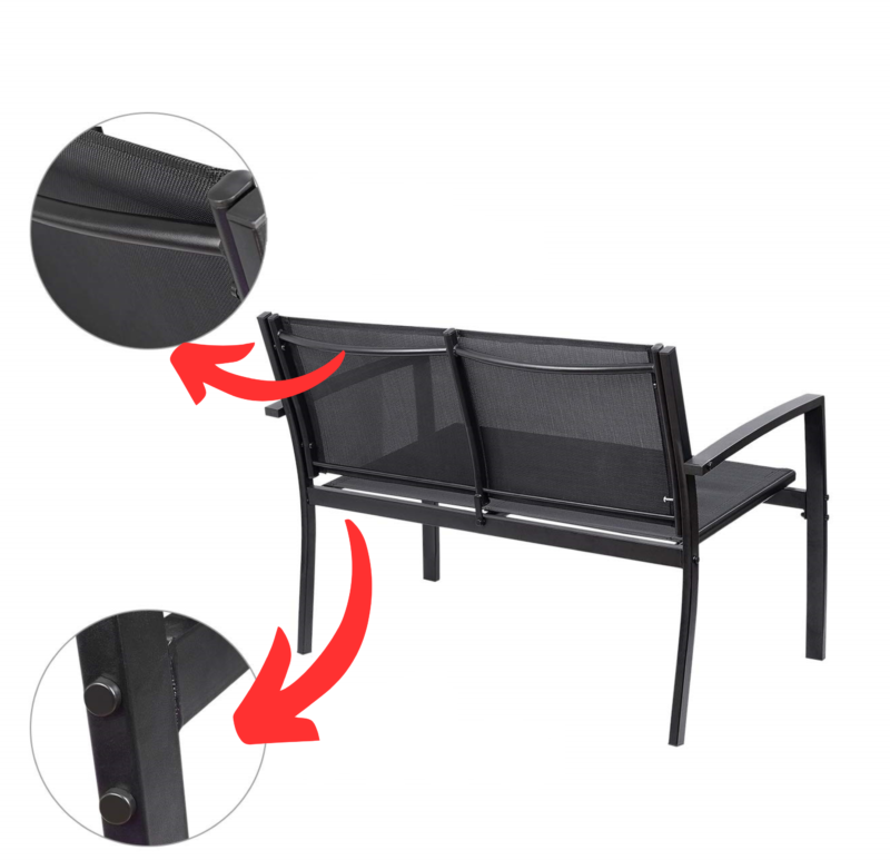 Zestaw mebli ogrodowych PANAMA Komplet balkonowy kawowy na taras 4 os Sofa + 2 Fotele - obrazek 5