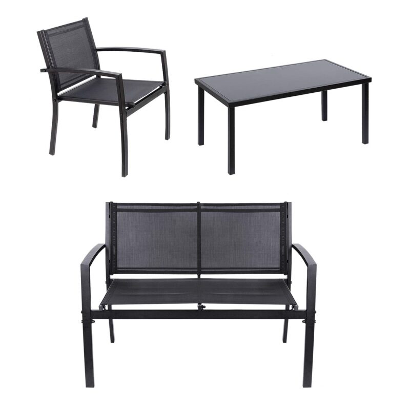 Zestaw mebli ogrodowych PANAMA Komplet balkonowy kawowy na taras 4 os Sofa + 2 Fotele - obrazek 8