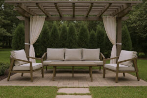 Aluminiowy zestaw mebli ogrodowych FLORENCJA – luksusowy wypoczynek w Twoim ogrodzie dla 5 osób