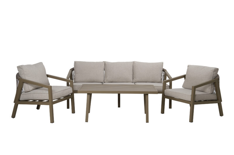 Komplet mebli ogrodowych FLORENCJA Zestaw aluminiowy 5 os wodoodporny - obrazek 3