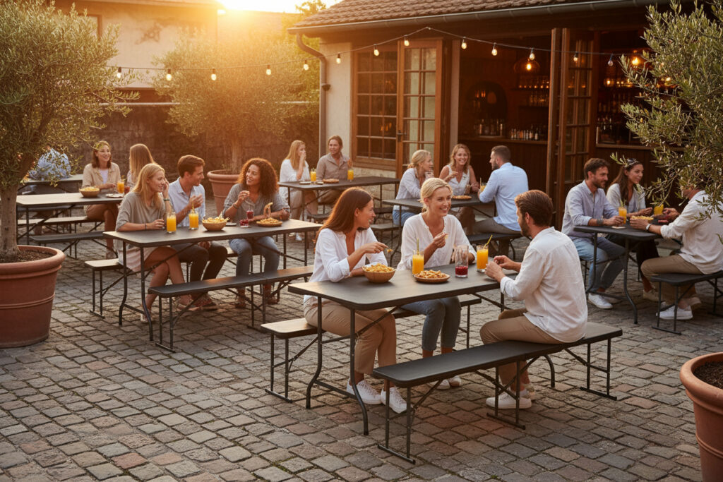 Meble cateringowe idealne do ogródka restauracyjnego