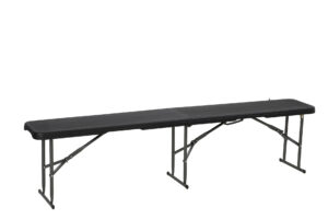 Czarna ławka cateringowa