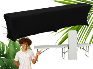 BIAŁA ławka cateringowa WYTRZYMAŁA składana 182 cm + CZARNY pokrowiec