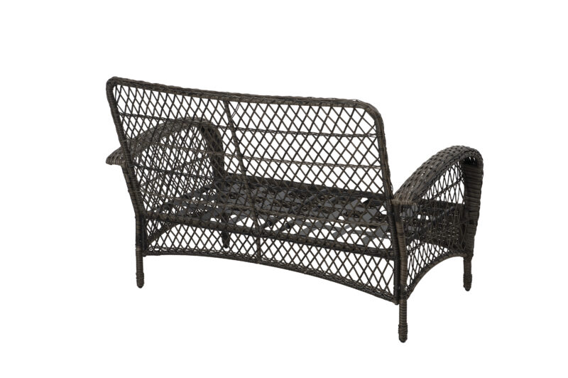 Meble ogrodowe technorattan PROWANSJA brąz sofa + 2 fotele + stolik Komplet na balkon taras - obrazek 8