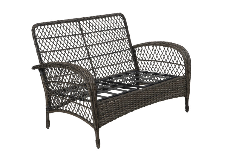 Meble ogrodowe technorattan PROWANSJA brąz sofa + 2 fotele + stolik Komplet na balkon taras - obrazek 7