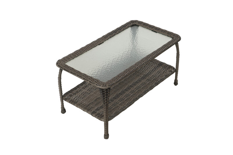 Meble ogrodowe technorattan PROWANSJA brąz sofa + 2 fotele + stolik Komplet na balkon taras - obrazek 11