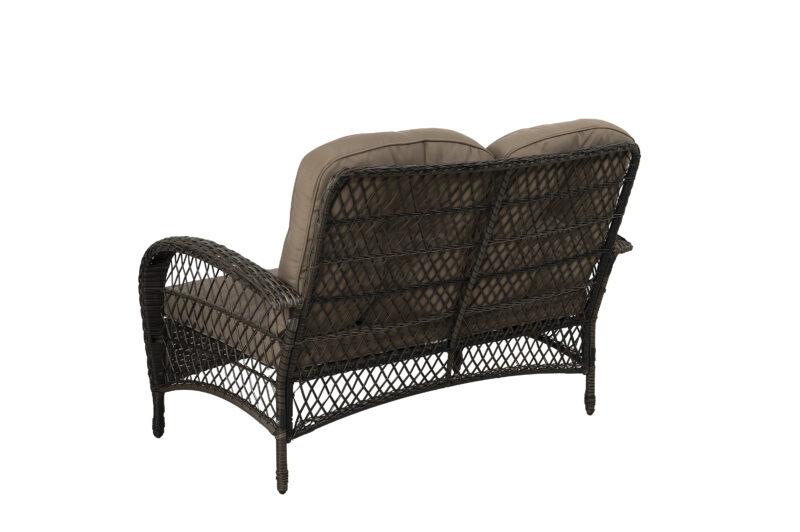 Meble ogrodowe technorattan PROWANSJA brąz sofa + 2 fotele + stolik Komplet na balkon taras - obrazek 6