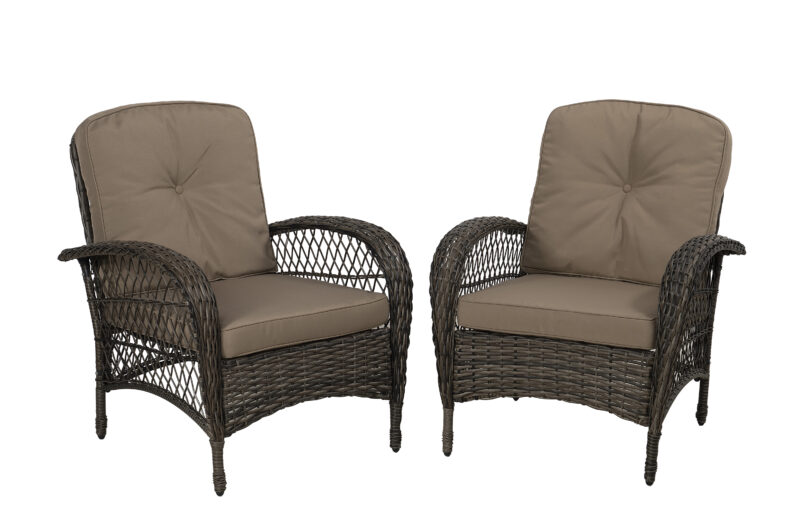 Meble ogrodowe technorattan PROWANSJA brąz sofa + 2 fotele + stolik Komplet na balkon taras - obrazek 15