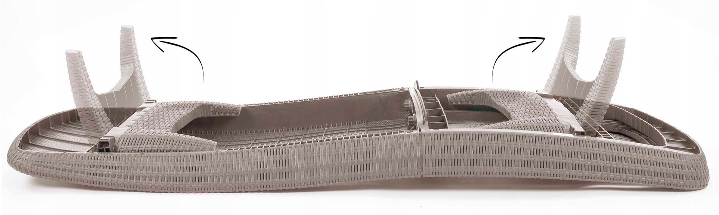 Zestaw leżaków KETER Pacific cappuccino 2 leżaki ze stolikiem boczny - obrazek 4