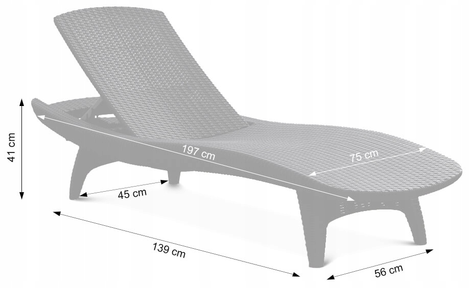 Zestaw leżaków KETER Pacific cappuccino 2 leżaki ze stolikiem boczny - obrazek 9