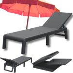 Leżak ogrodowy Keter Mallorca grafitowy – składany, regulowany, odporny na warunki atmosferyczne