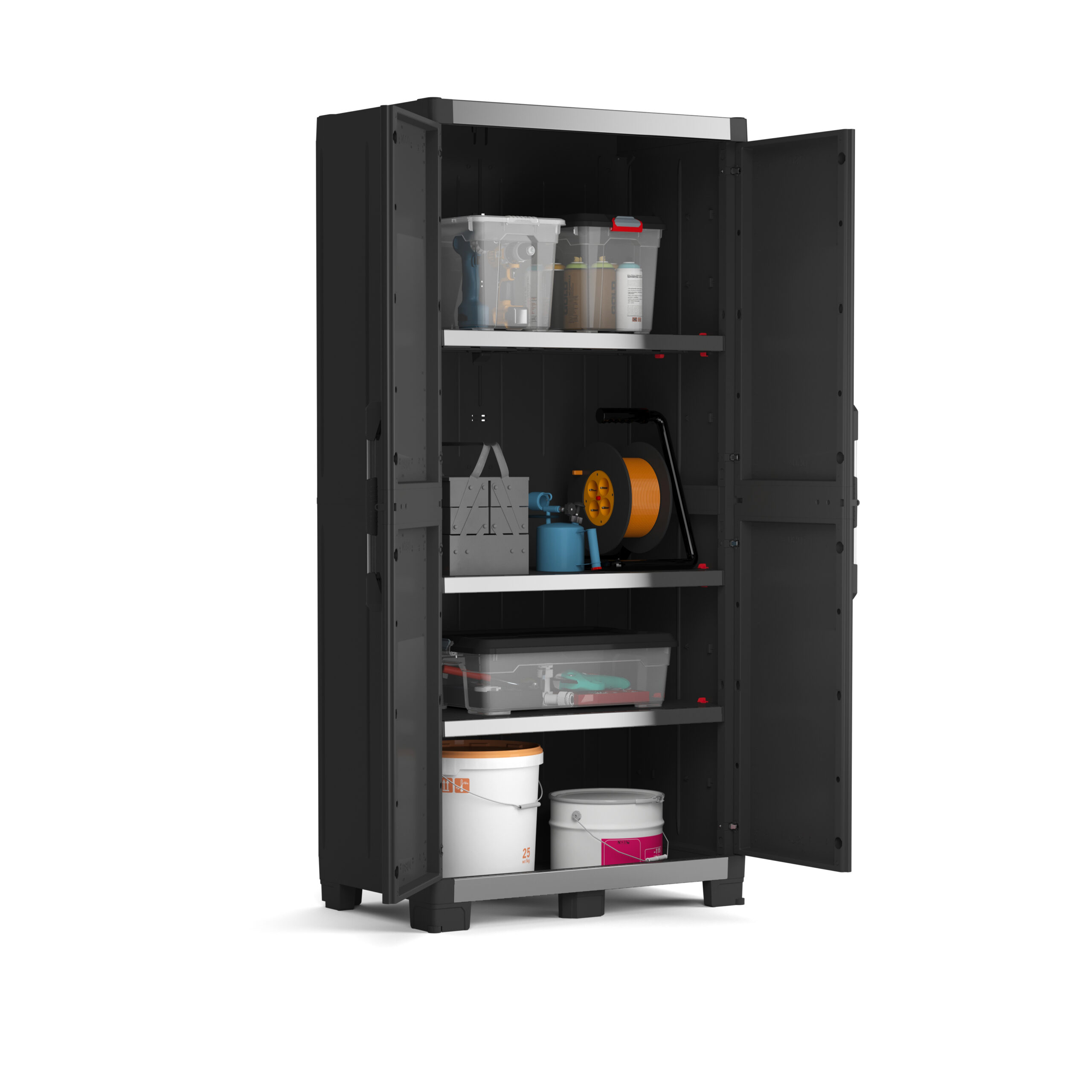 Szafa ogrodowa XL GARAGE wypełniona