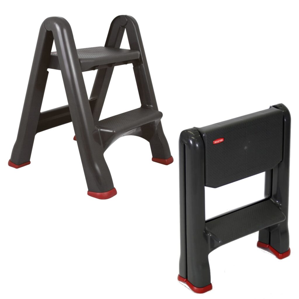 Drabinka składana CURVER stołek 2-stopniowy drabina warsztatowa 150 kg