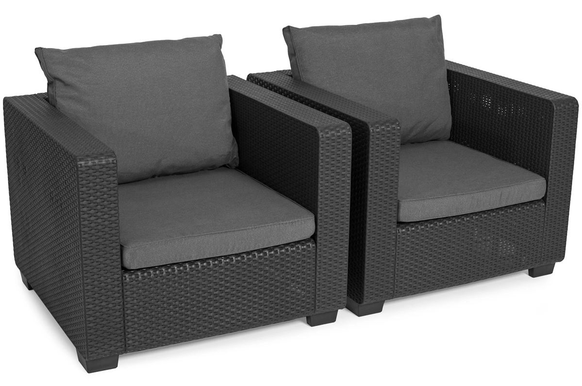 2 Fotele ogrodowe SALTA krzesło ogrodowe z poduszkami