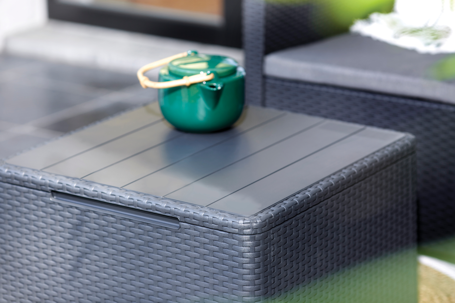 Blat stolik CLAIRE grafit stolik ogrodowy