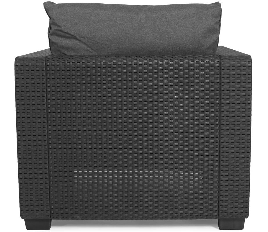 Fotel Ogrodowy SALTA grafit krzesło ogrodowe z poduchami