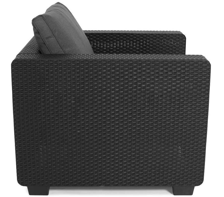 Fotel ogrodowy SALTA krzesło ogrodowe bokiem grafit