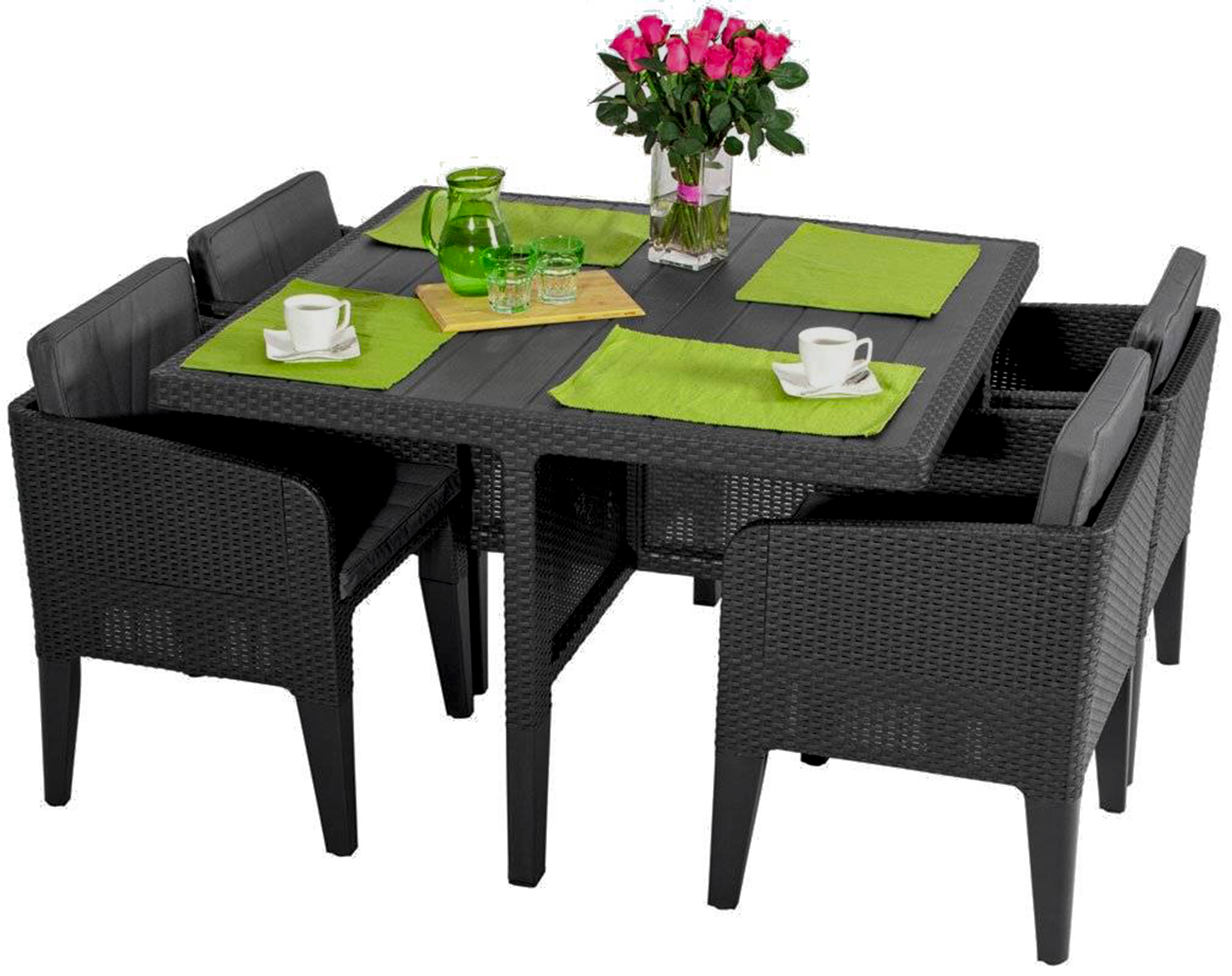 Meble ogrodowe COLUMBIA dining 9 erl grafit