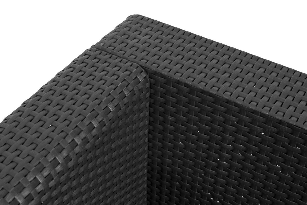 Płaska plecionka fotela SALTA krzesło ogrodowe z poduszkami