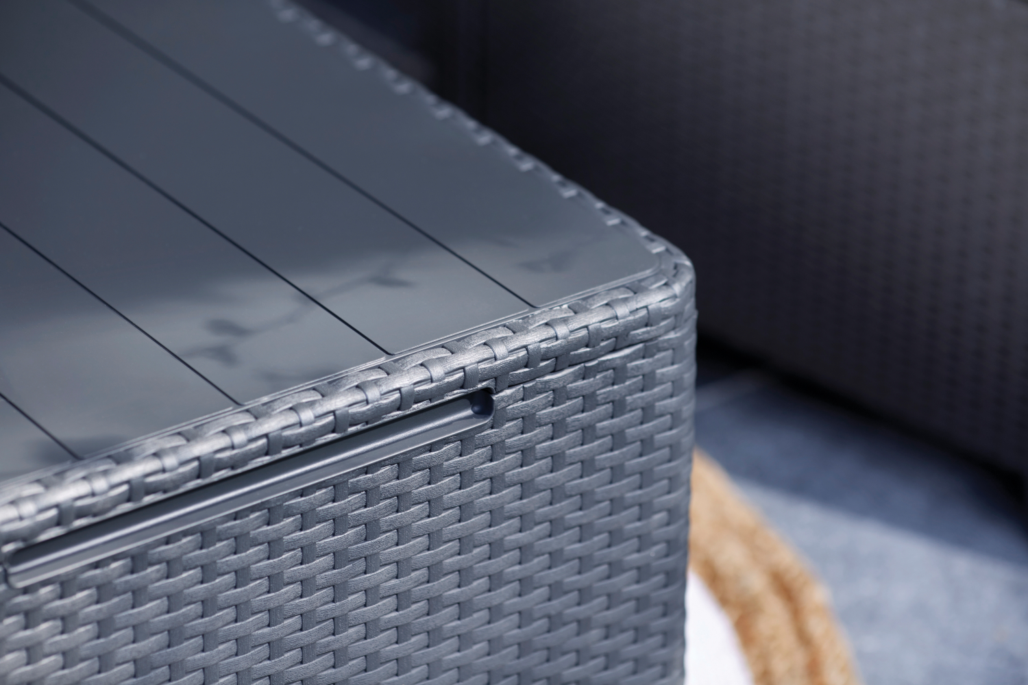 Stolik zestawu CLAIRE stolik-schowek grafitowy