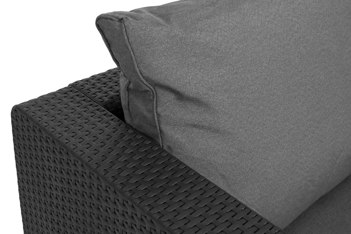 Zbliżenie na poduszkę fotel ogrodowy SALTA grafit