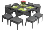 Zestaw mebli ogrodowych dla 8 osób COLUMBIA grafit