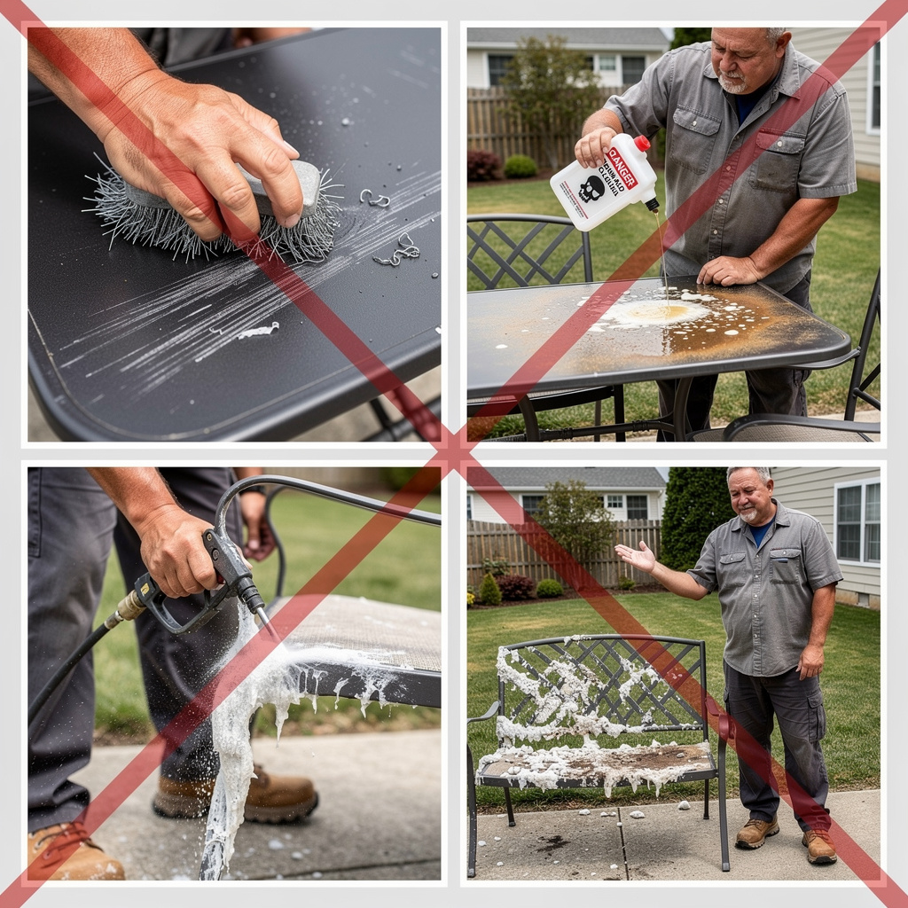 Jak NIE czyścić aluminiowych mebli ogrodowych